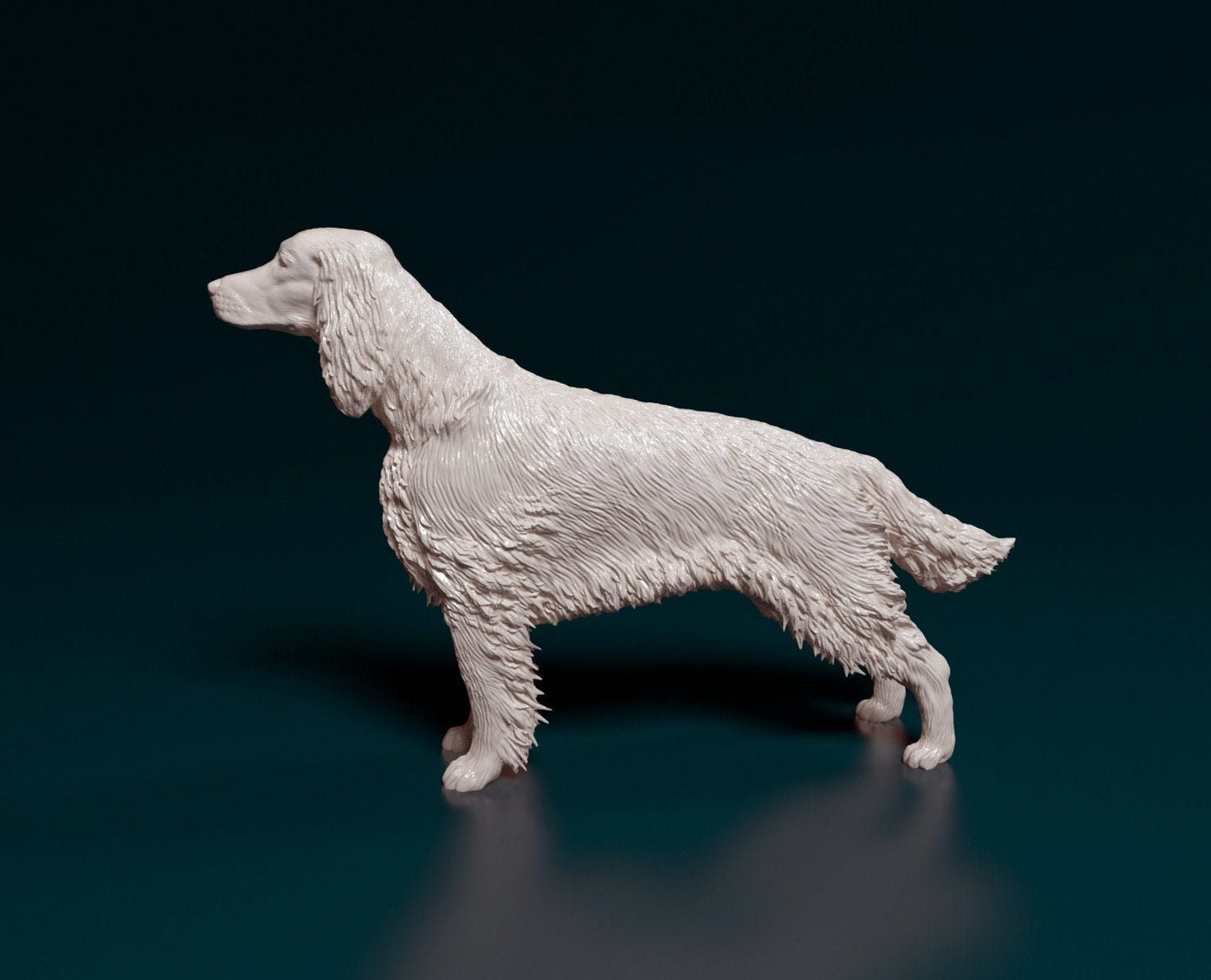 Irish red setter artist resin - white resin ready to prep / paint ALL SCALES