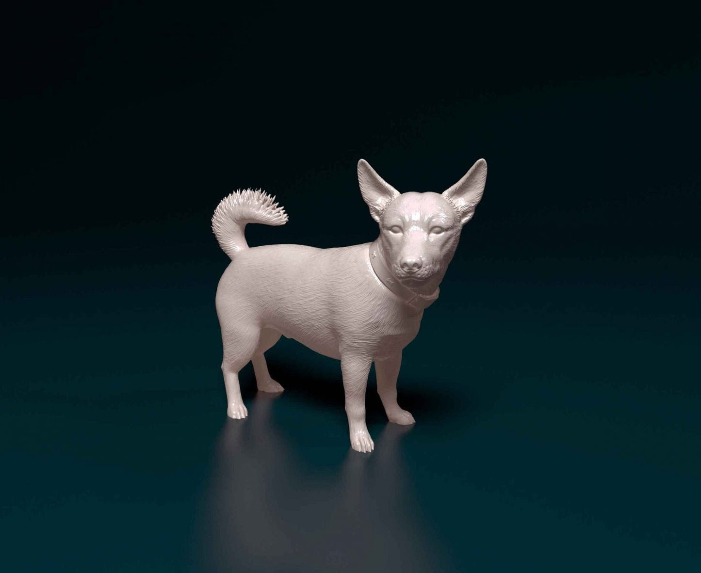 Jack Rusell cross artist resin - white resin ready to prep / paint ALL SCALES