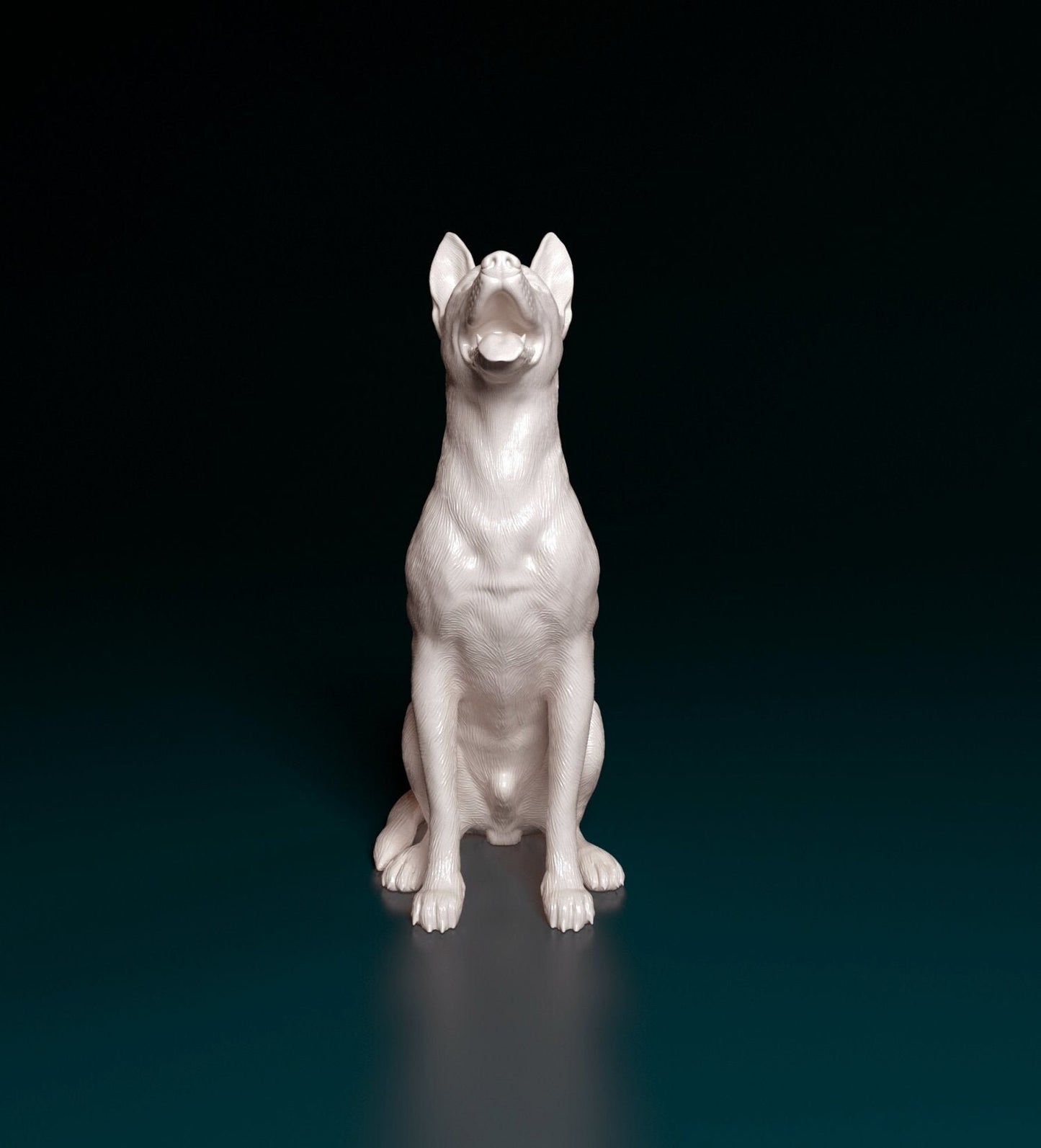Malinois artist resin - white resin ready to prep / paint ALL SCALES sculpture / figurine