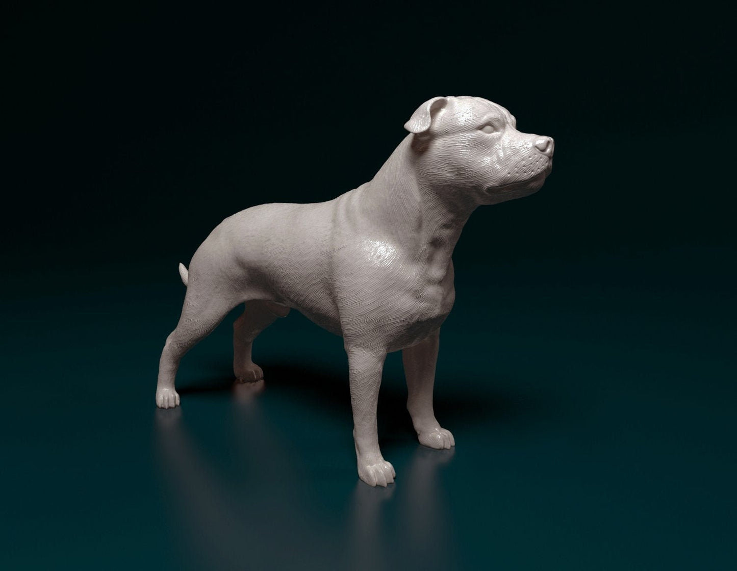 Staffordshire bull terrier dog artist resin - white resin ready to prep / paint ALL SCALES