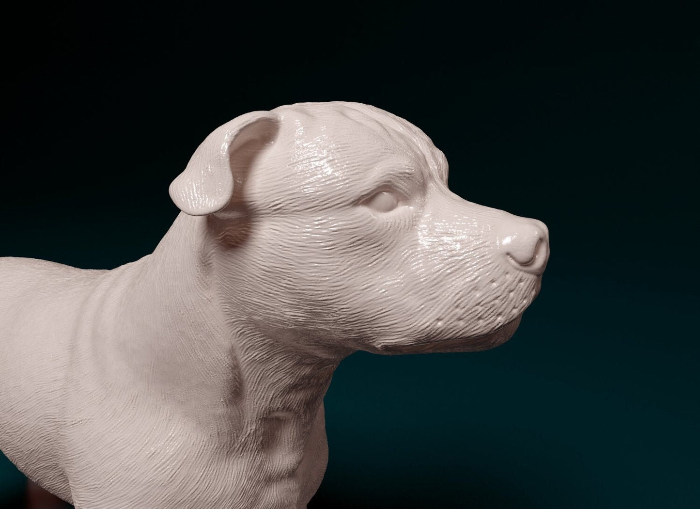 Staffordshire bull terrier dog artist resin - white resin ready to prep / paint ALL SCALES