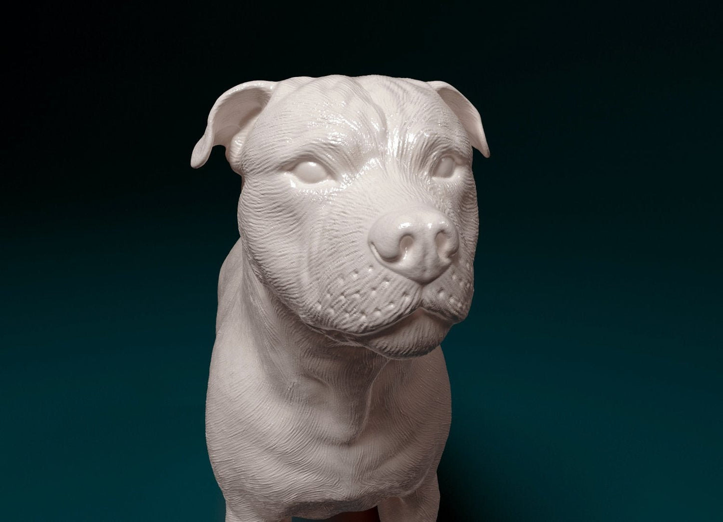 Staffordshire bull terrier dog artist resin - white resin ready to prep / paint ALL SCALES