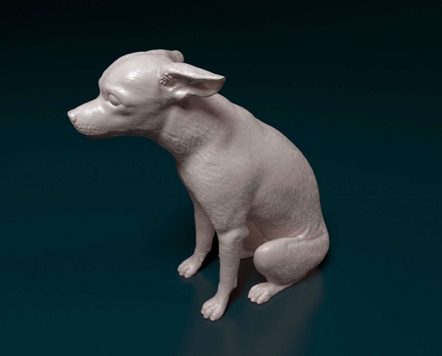 Toy terrier artist resin - white resin ready to prep / paint ALL SCALES