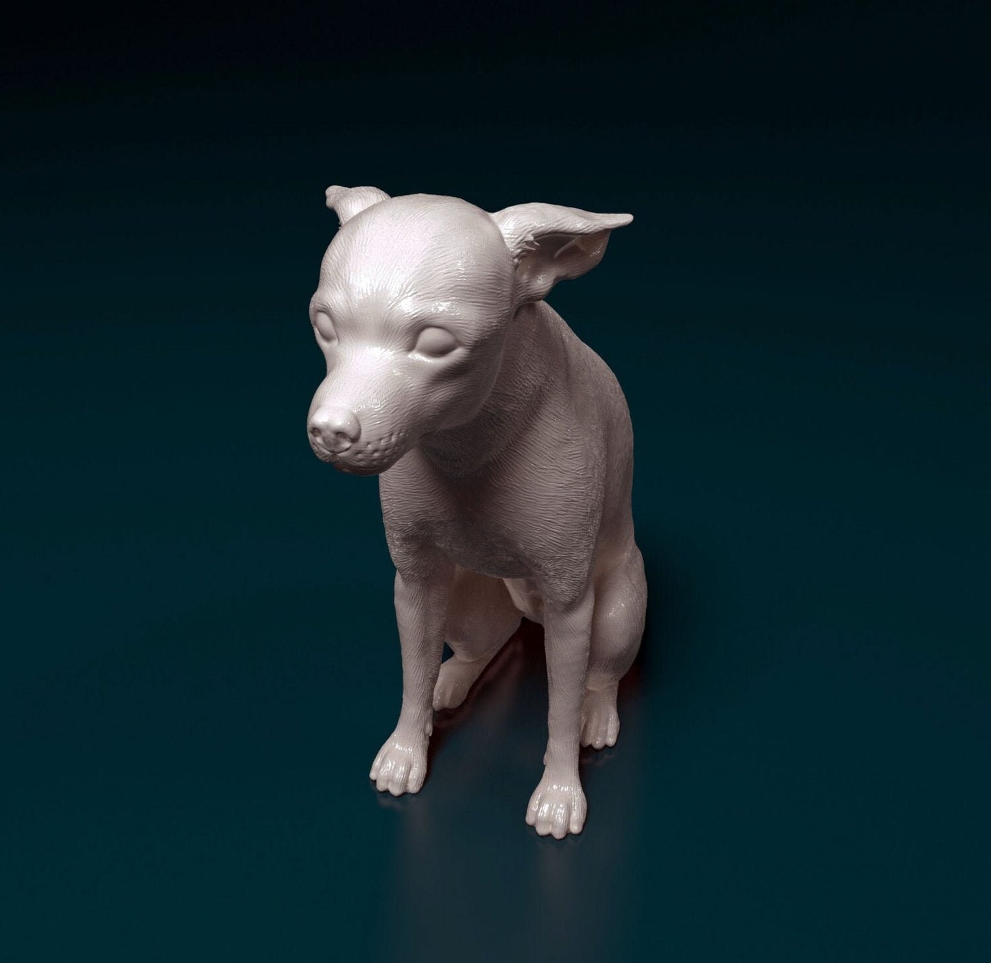 Toy terrier artist resin - white resin ready to prep / paint ALL SCALES