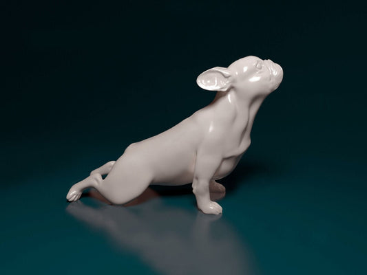 French bulldog artist resin - white resin ready to prep / paint ALL SCALES