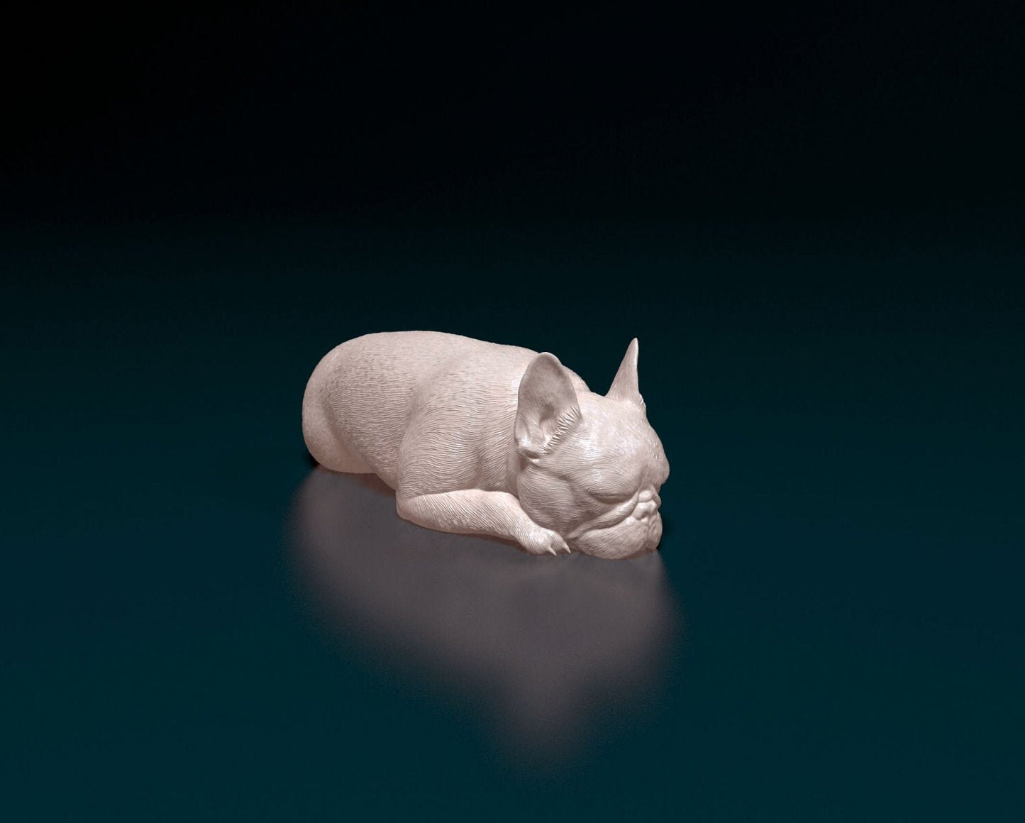French bulldog artist resin - white resin ready to prep / paint ALL SCALES sculpture / figurine