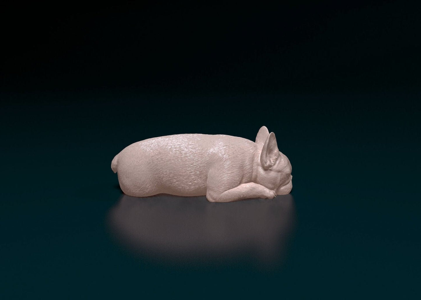 French bulldog artist resin - white resin ready to prep / paint ALL SCALES sculpture / figurine
