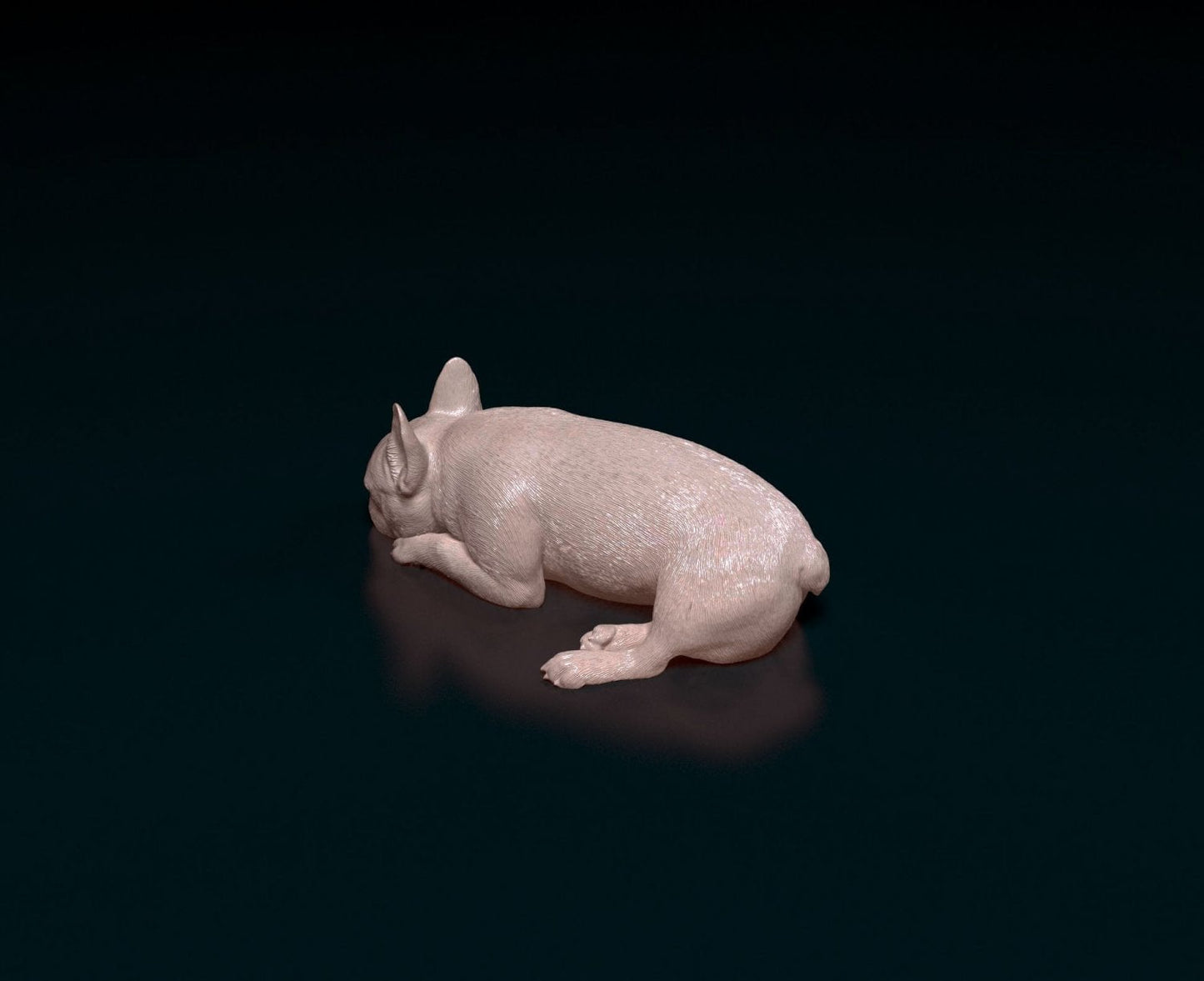 French bulldog artist resin - white resin ready to prep / paint ALL SCALES sculpture / figurine