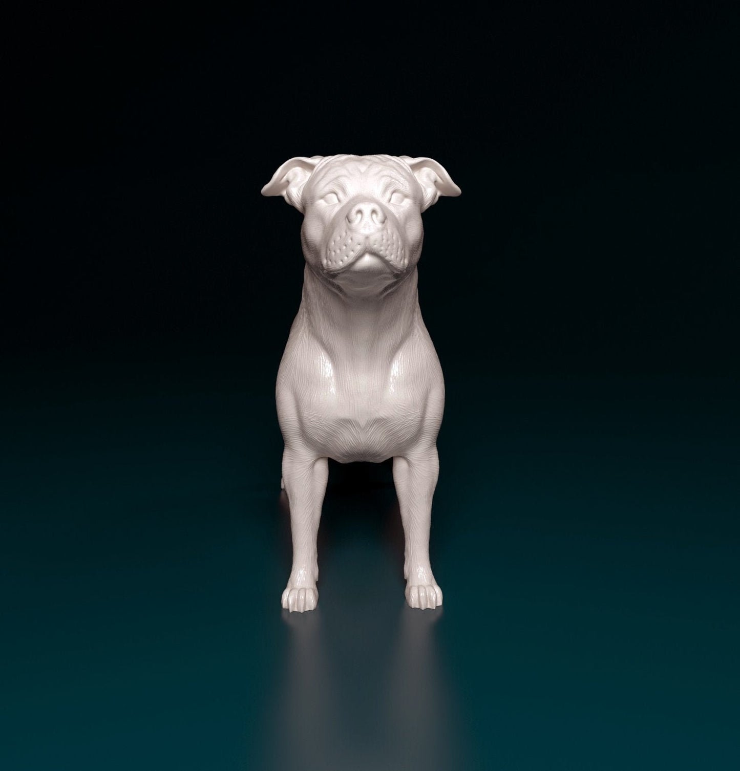 American staffordshire bull terrier 2 artist resin - white resin ready to prep / paint ALL SCALES