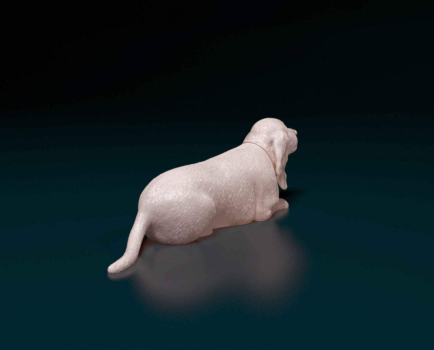 Basset hound artist resin - white resin ready to prep / paint ALL SCALES