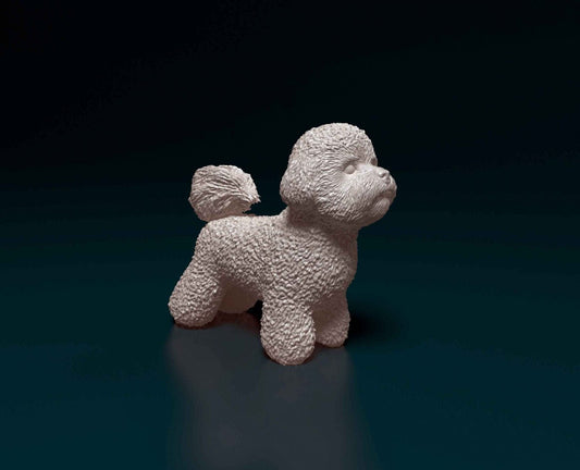Bichon Frise 2 artist resin - white resin ready to prep / paint ALL SCALES sculpture / figurine