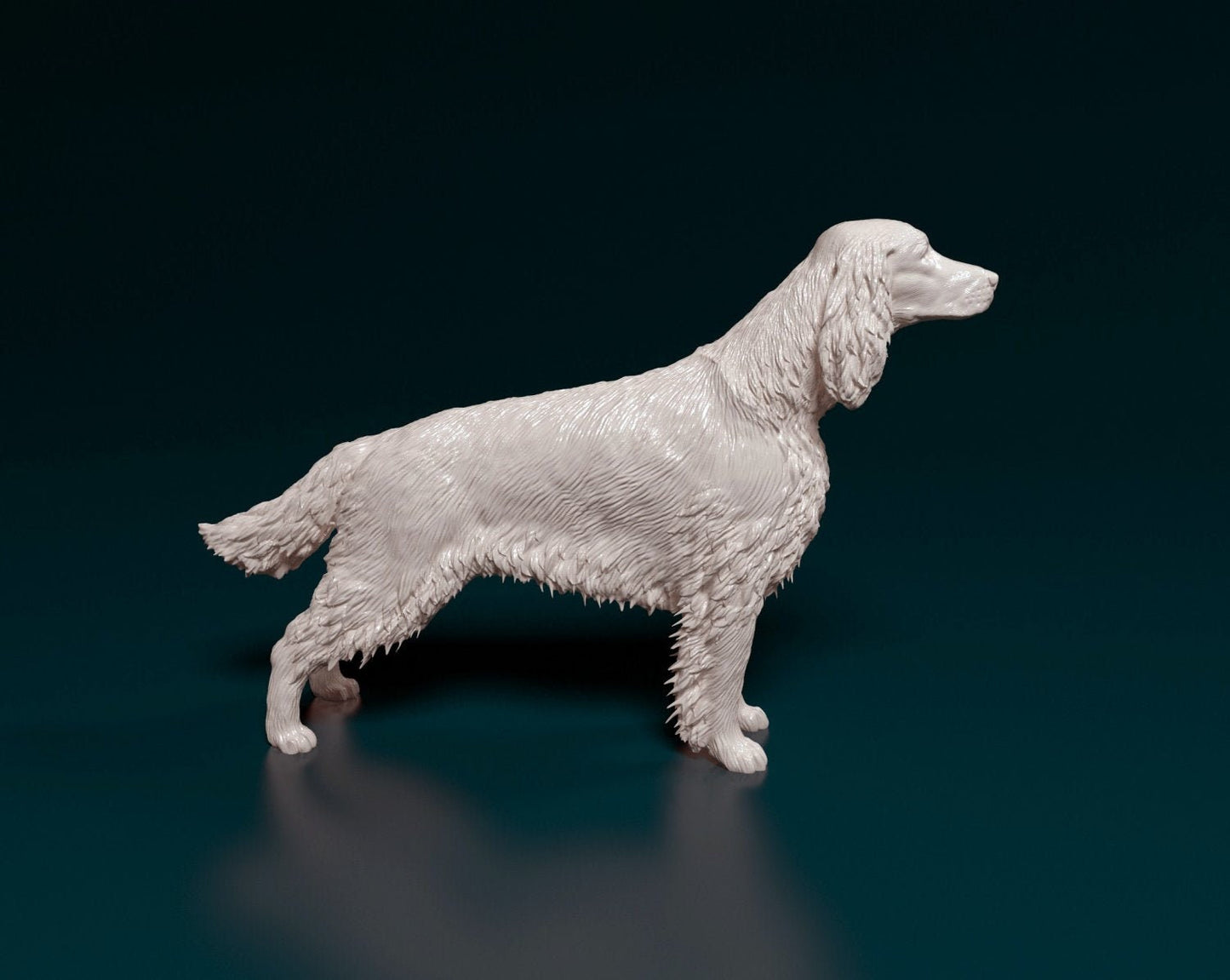 Irish red setter artist resin - white resin ready to prep / paint ALL SCALES
