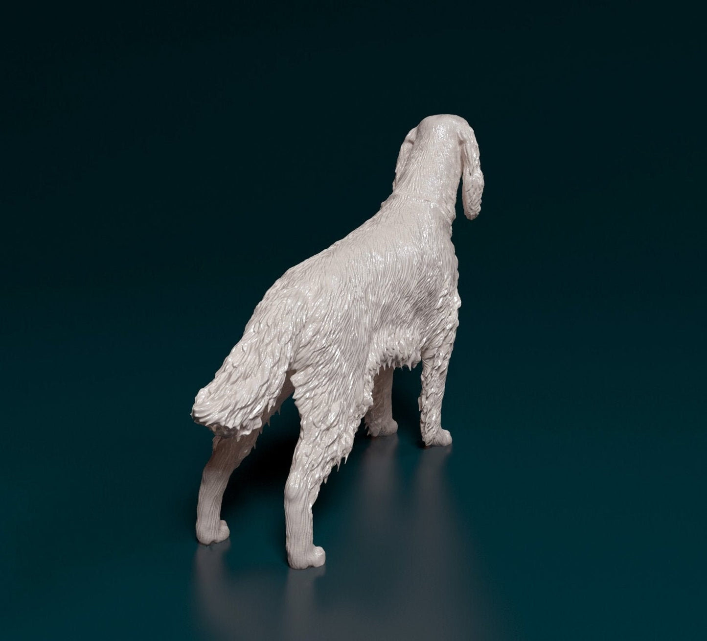 Irish red setter artist resin - white resin ready to prep / paint ALL SCALES