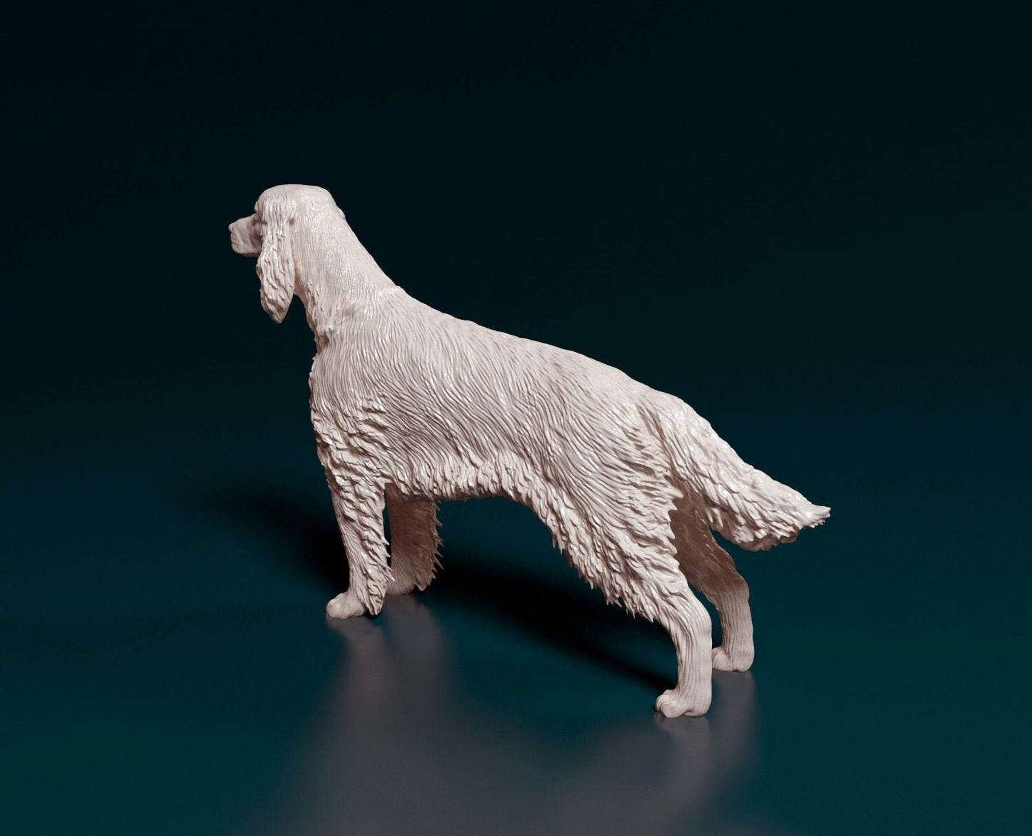 Irish red setter artist resin - white resin ready to prep / paint ALL SCALES
