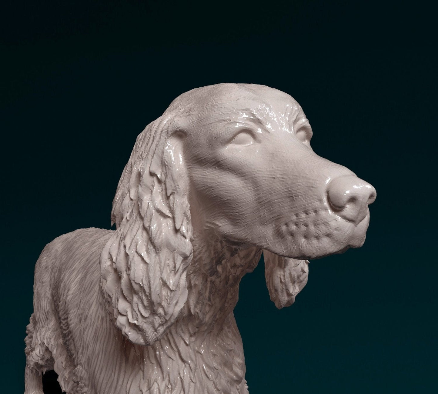 Irish red setter artist resin - white resin ready to prep / paint ALL SCALES