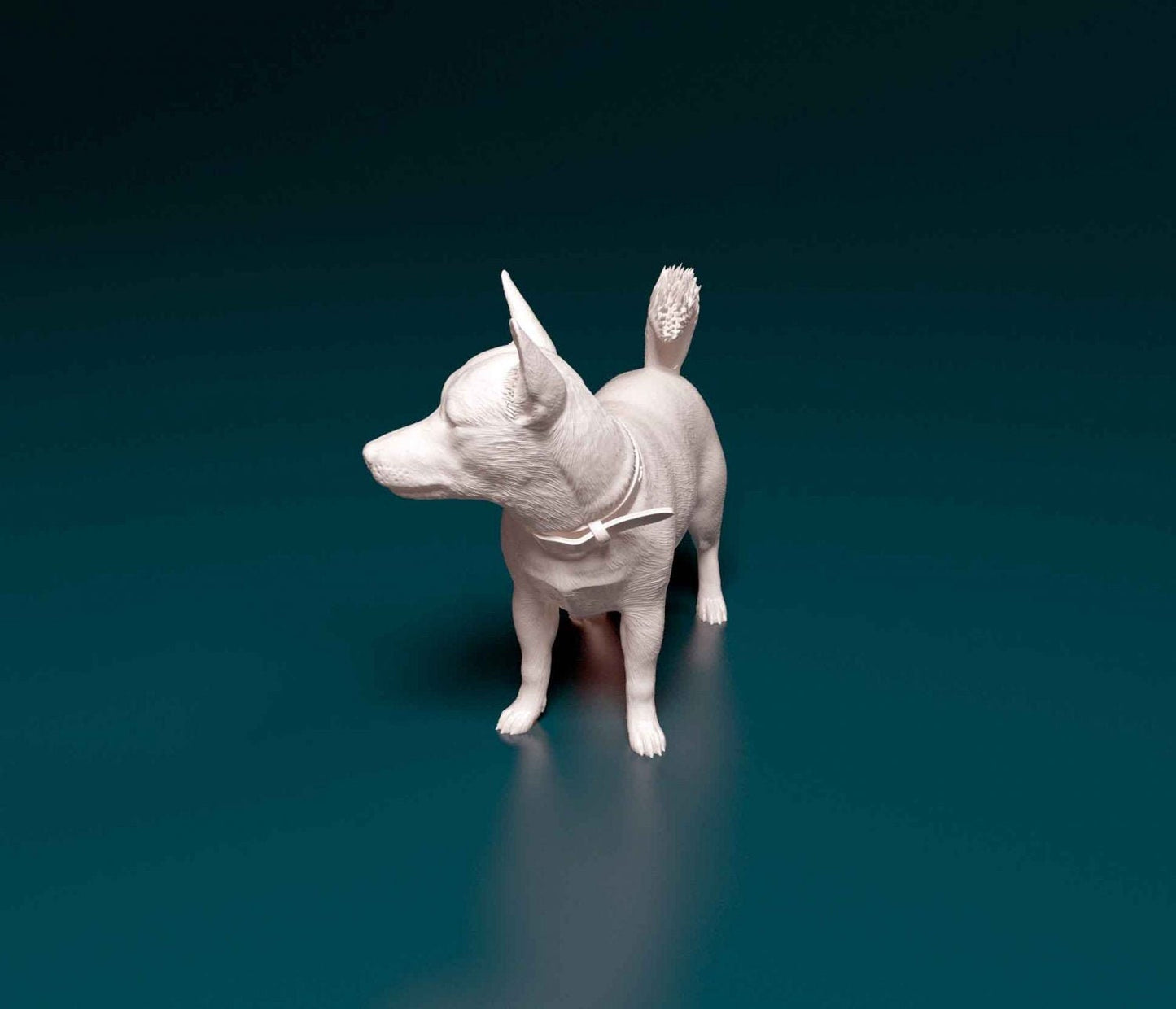 Jack Rusell cross artist resin - white resin ready to prep / paint ALL SCALES