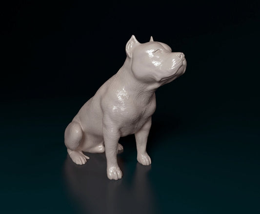 Pit bull artist resin - white resin ready to prep / paint ALL SCALES
