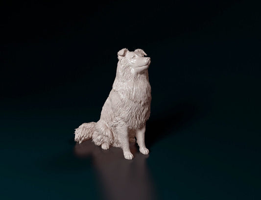 Sheltie dog artist resin - white resin ready to prep / paint ALL SCALES