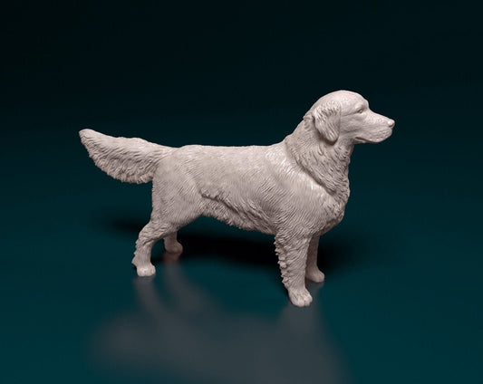 Golden Retriever artist resin - white resin ready to prep / paint ALL SCALES sculpture / figurine