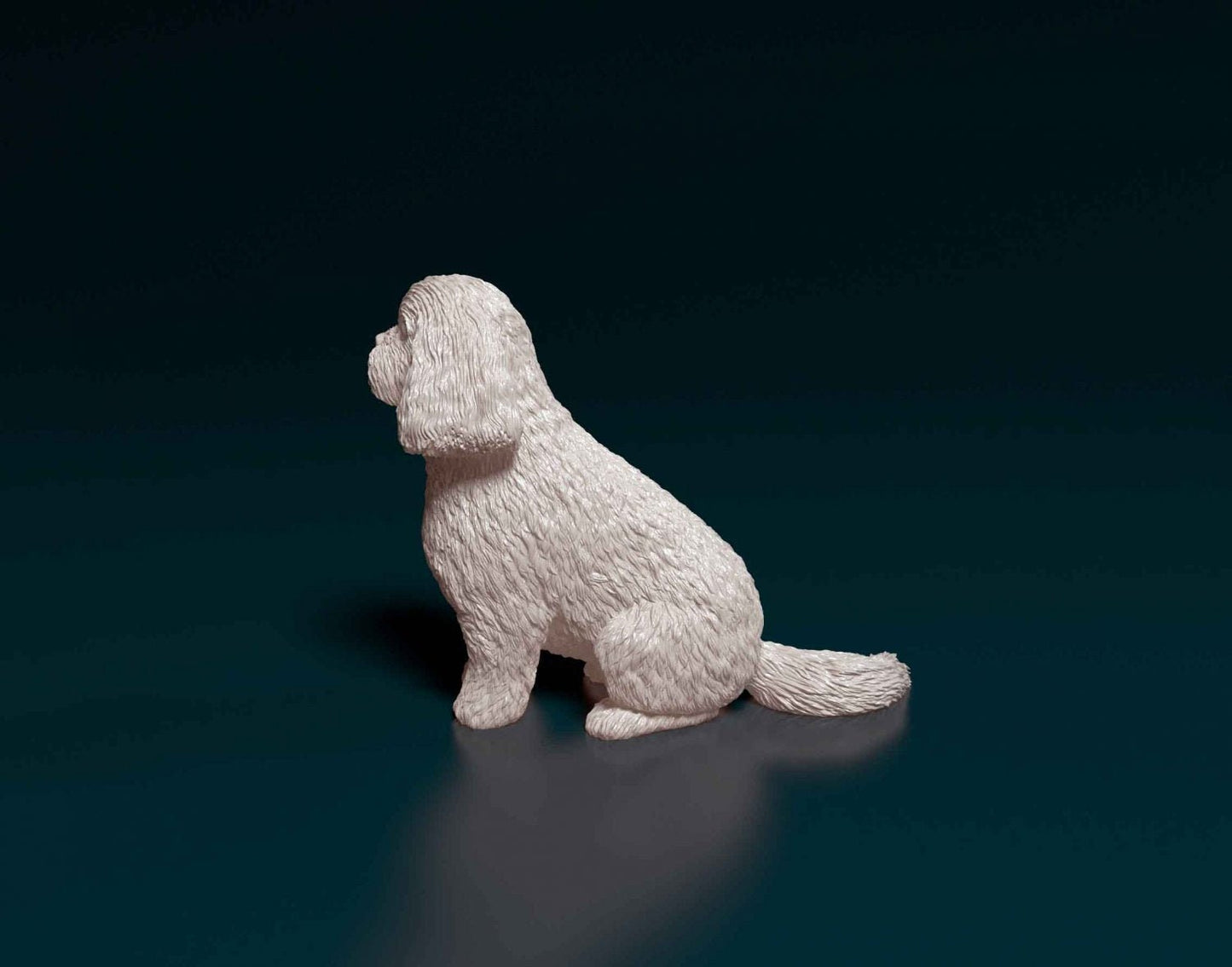 Shih tzu dog artist resin - white resin ready to prep / paint ALL SCALES sculpture / figurine
