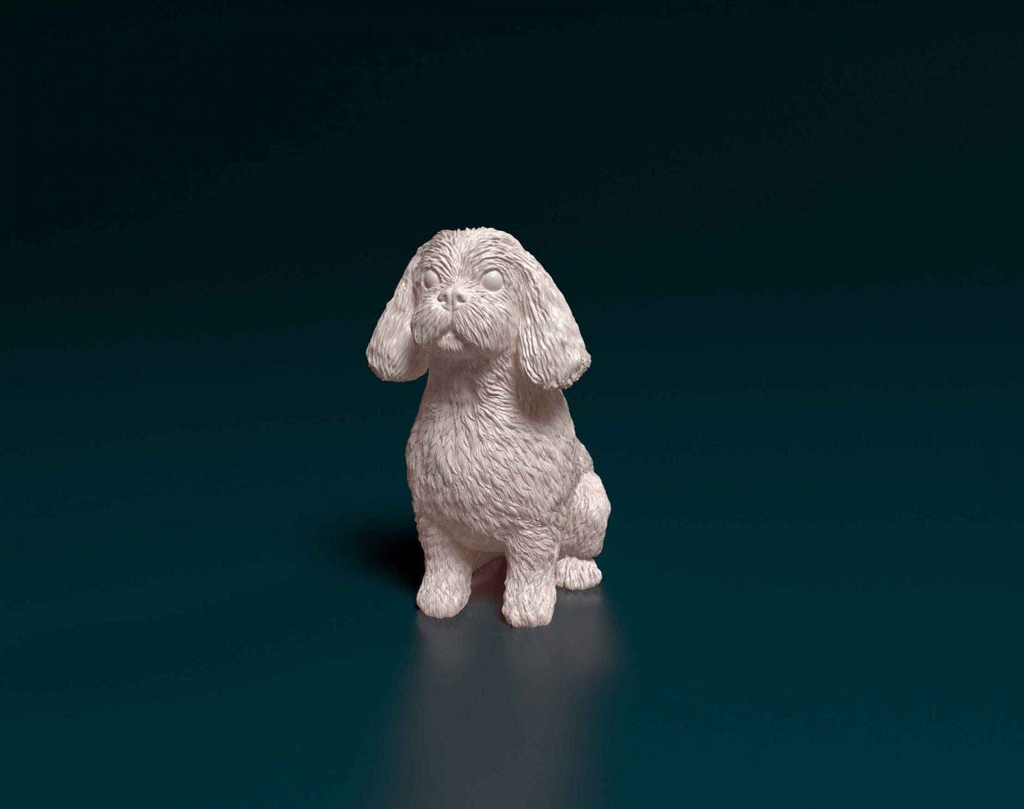 Shih tzu dog artist resin - white resin ready to prep / paint ALL SCALES sculpture / figurine