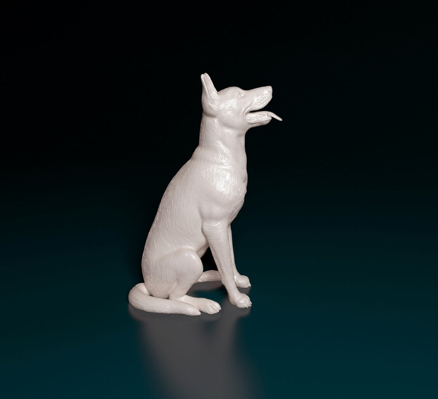 Malinois artist resin - white resin ready to prep / paint ALL SCALES sculpture / figurine