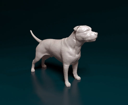 Staffordshire bull terrier dog artist resin - white resin ready to prep / paint ALL SCALES