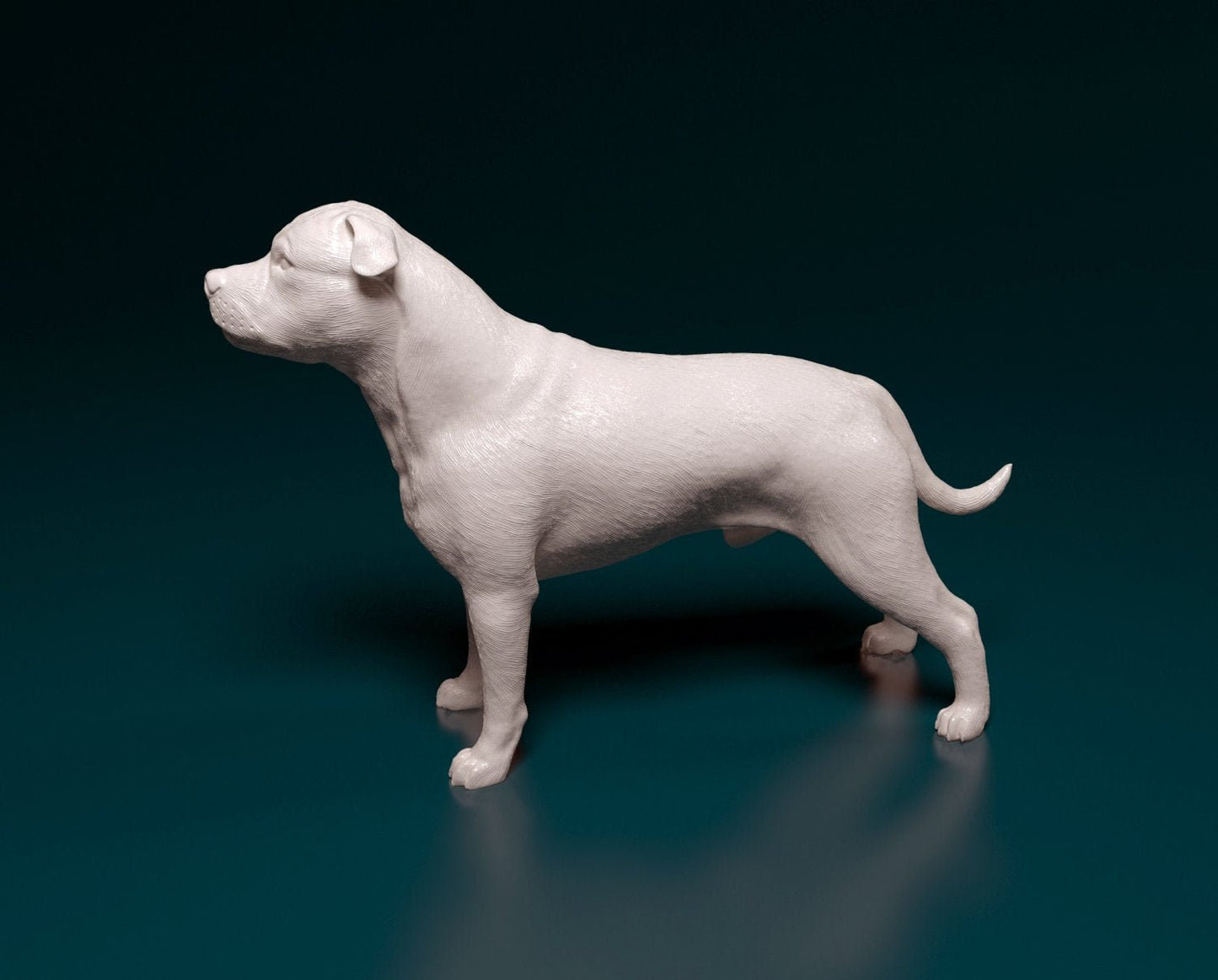 Staffordshire bull terrier dog artist resin - white resin ready to prep / paint ALL SCALES