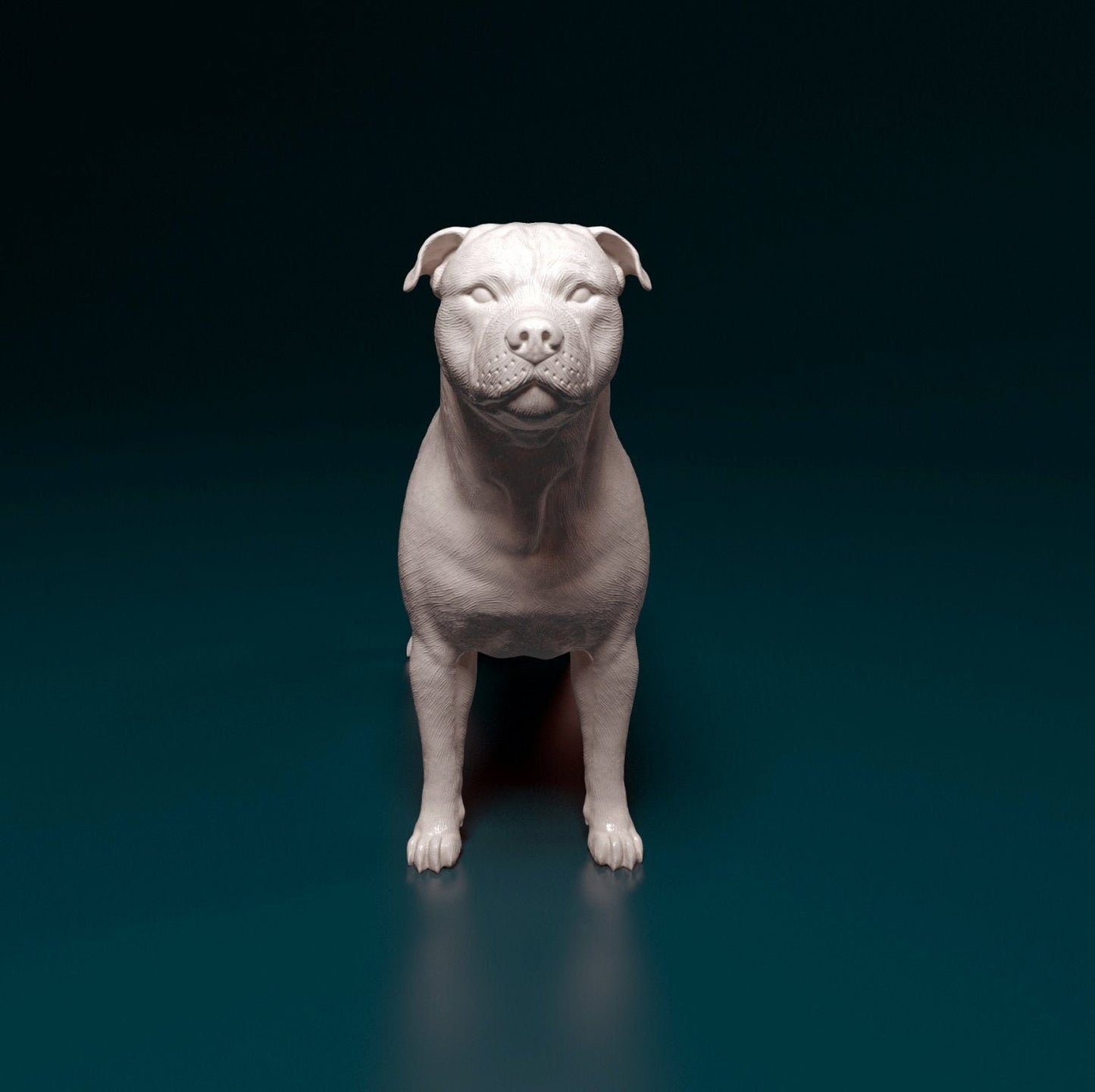 Staffordshire bull terrier dog artist resin - white resin ready to prep / paint ALL SCALES