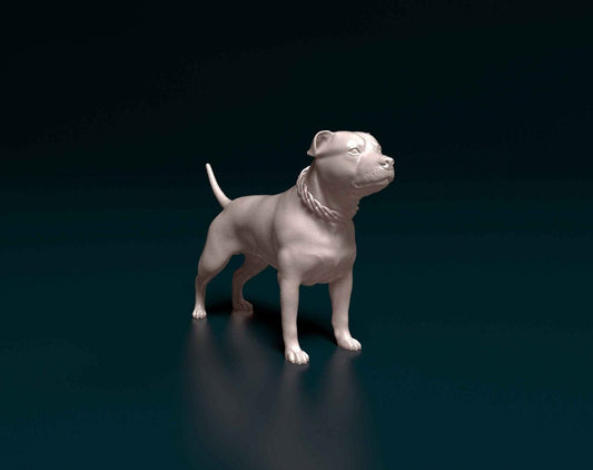 Staffordshire bull terrier dog artist resin - white resin ready to prep / paint ALL SCALES sculpture / figurine