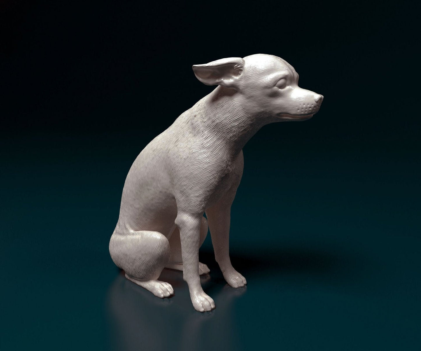 Toy terrier artist resin - white resin ready to prep / paint ALL SCALES