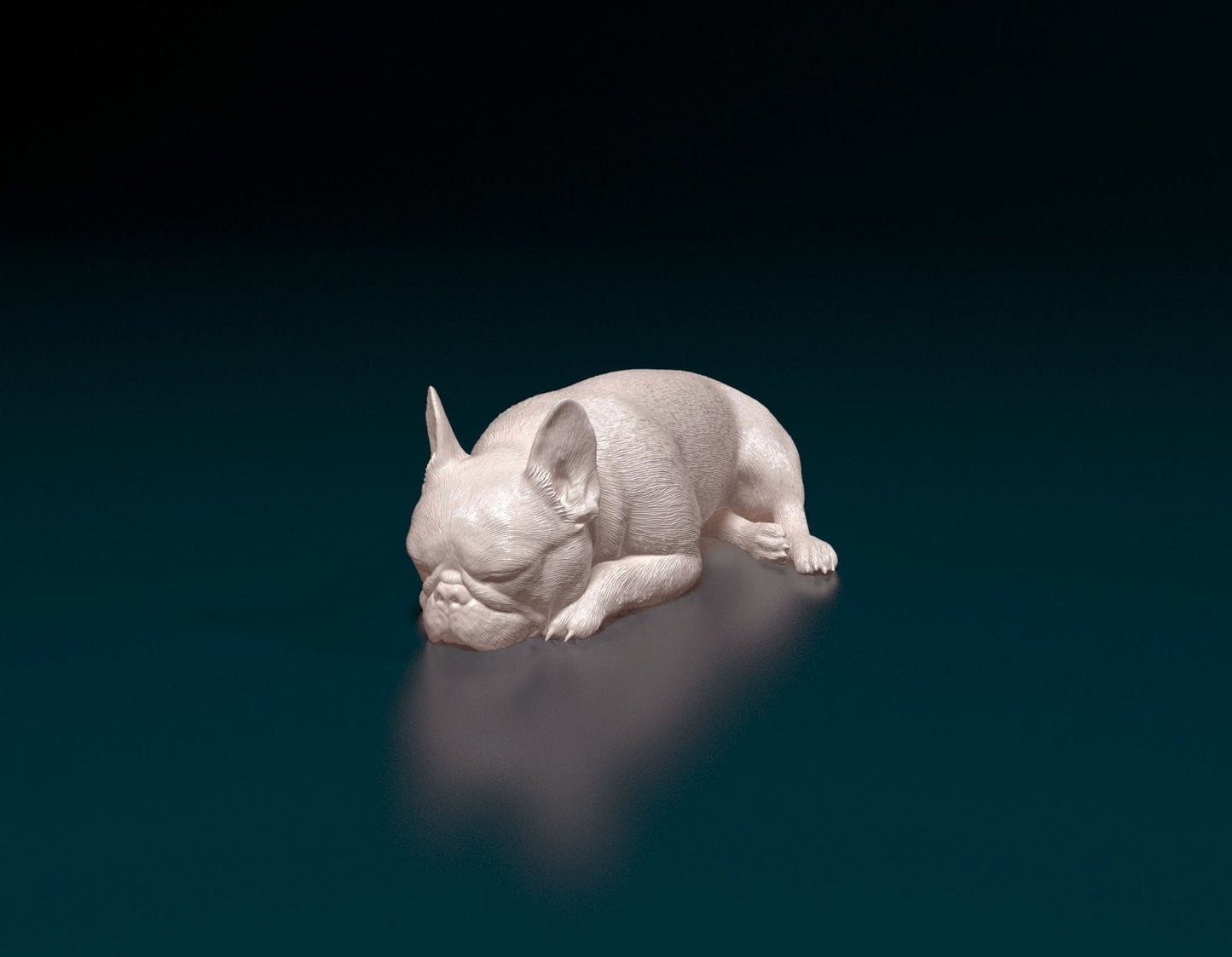 French bulldog artist resin - white resin ready to prep / paint ALL SCALES sculpture / figurine