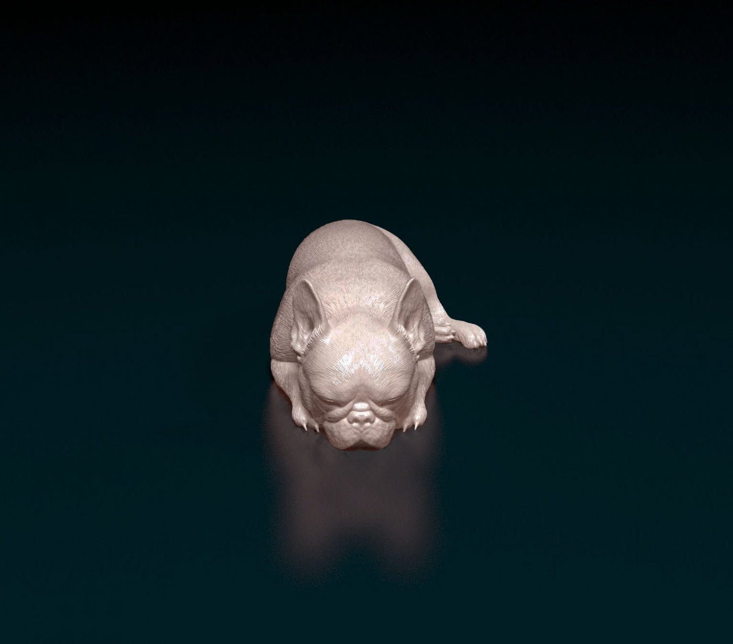 French bulldog artist resin - white resin ready to prep / paint ALL SCALES sculpture / figurine