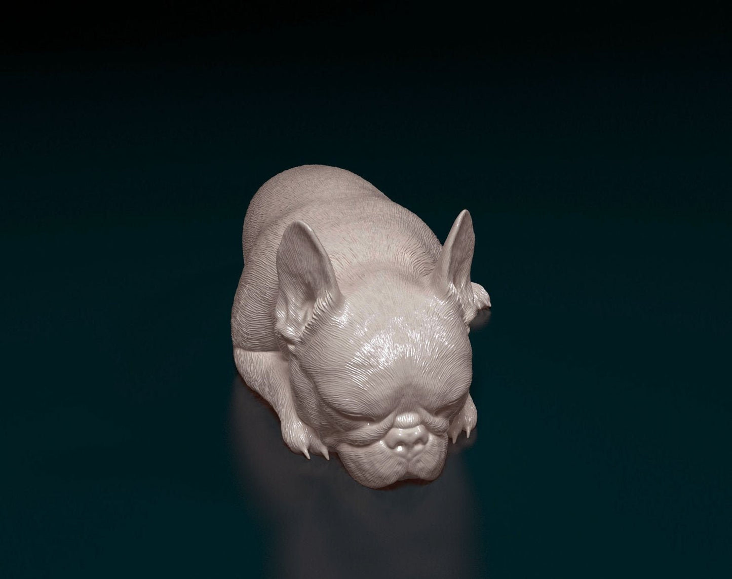 French bulldog artist resin - white resin ready to prep / paint ALL SCALES sculpture / figurine