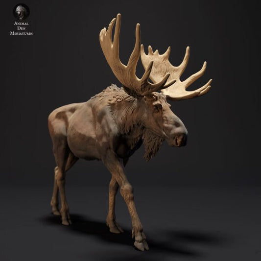 artist resin model horse companion animal artist resin figurine moose 1/9 traditional scale