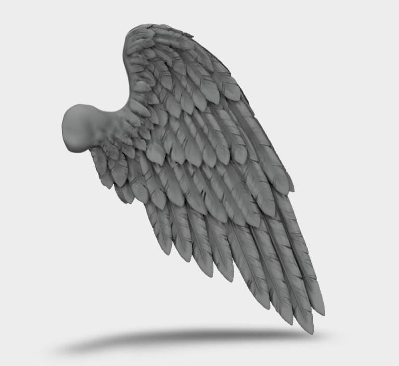 Model horse artist resin matching pair angel wings - White resin - All scales - ready to paint