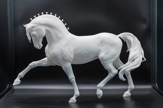 Andalusian model Horse artist resin - White resin figurine - Unpainted