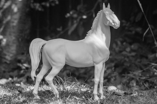 kladruber model horse artist resin - White resin figurine - Unpainted - statue