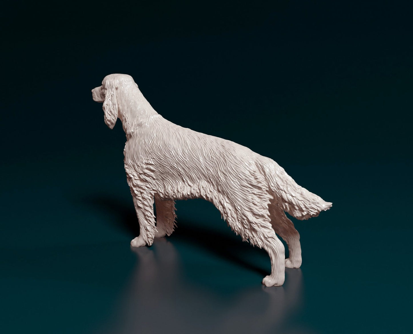 Irish red setter  artist resin - white resin ready to prep / paint ALL SCALES