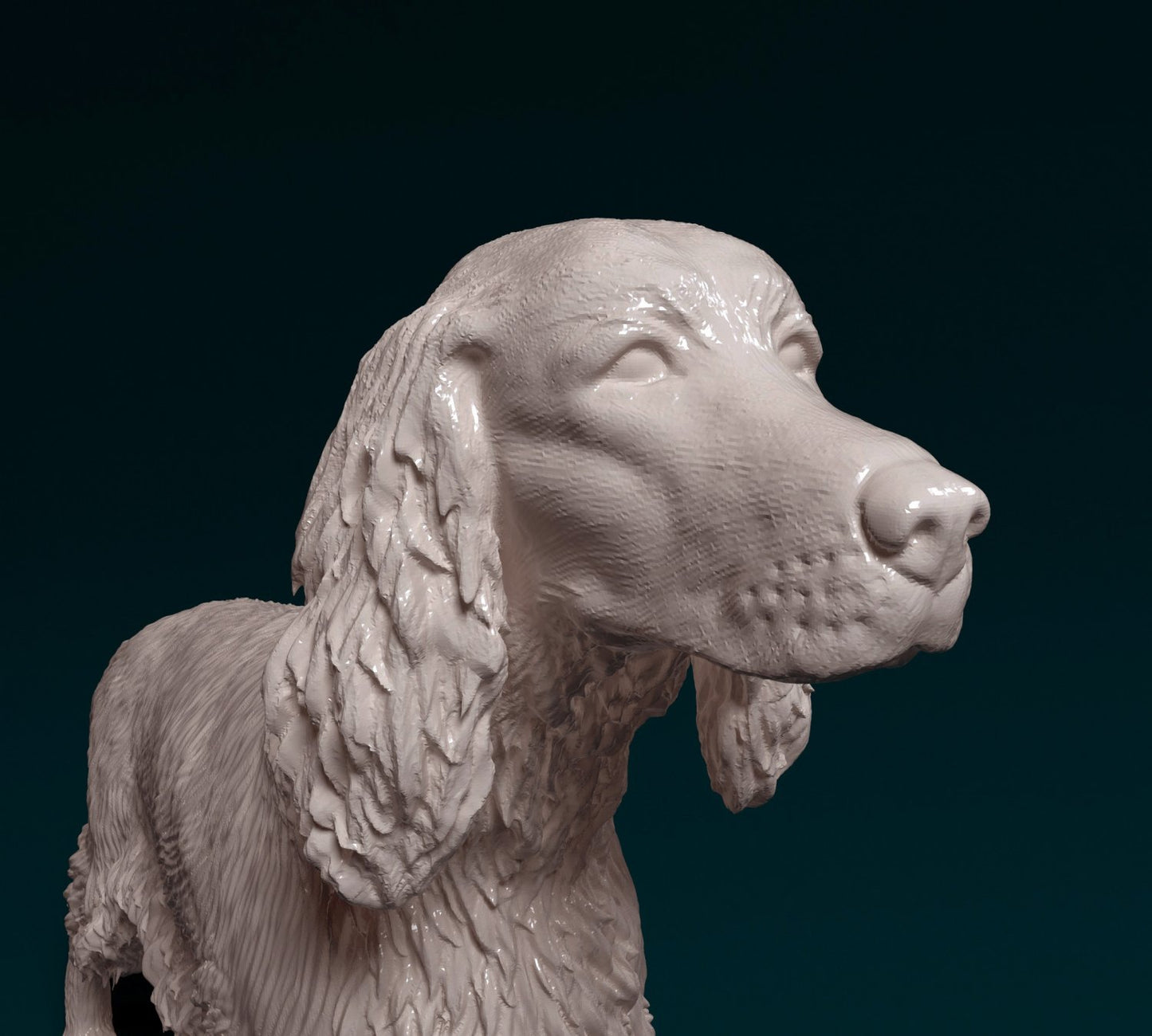Irish red setter  artist resin - white resin ready to prep / paint ALL SCALES