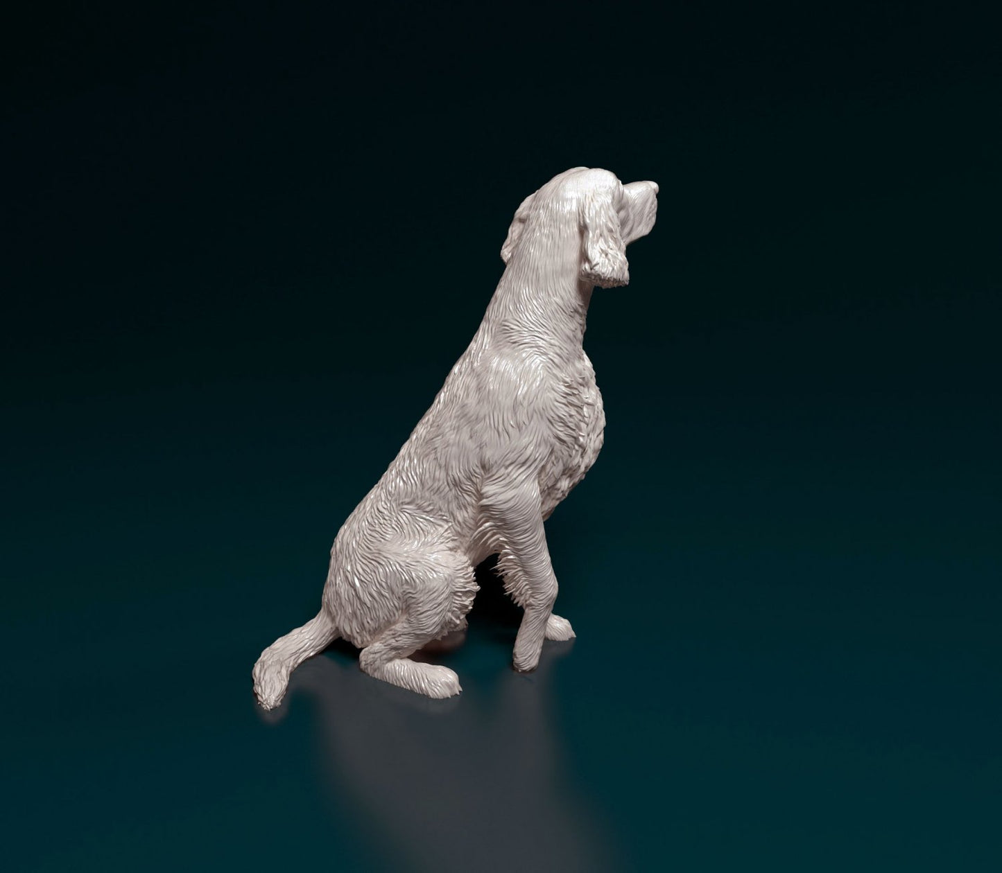 Irish red setter  artist resin - white resin ready to prep / paint ALL SCALES