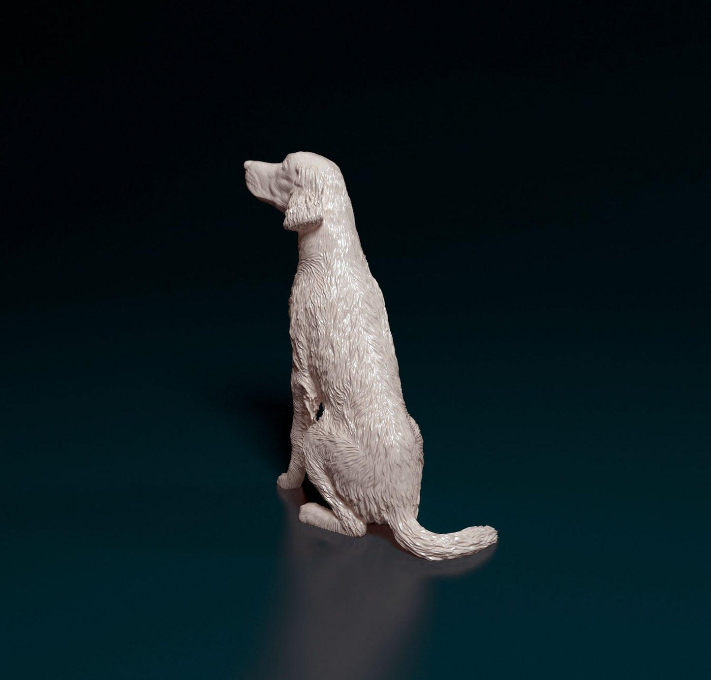 Irish red setter  artist resin - white resin ready to prep / paint ALL SCALES