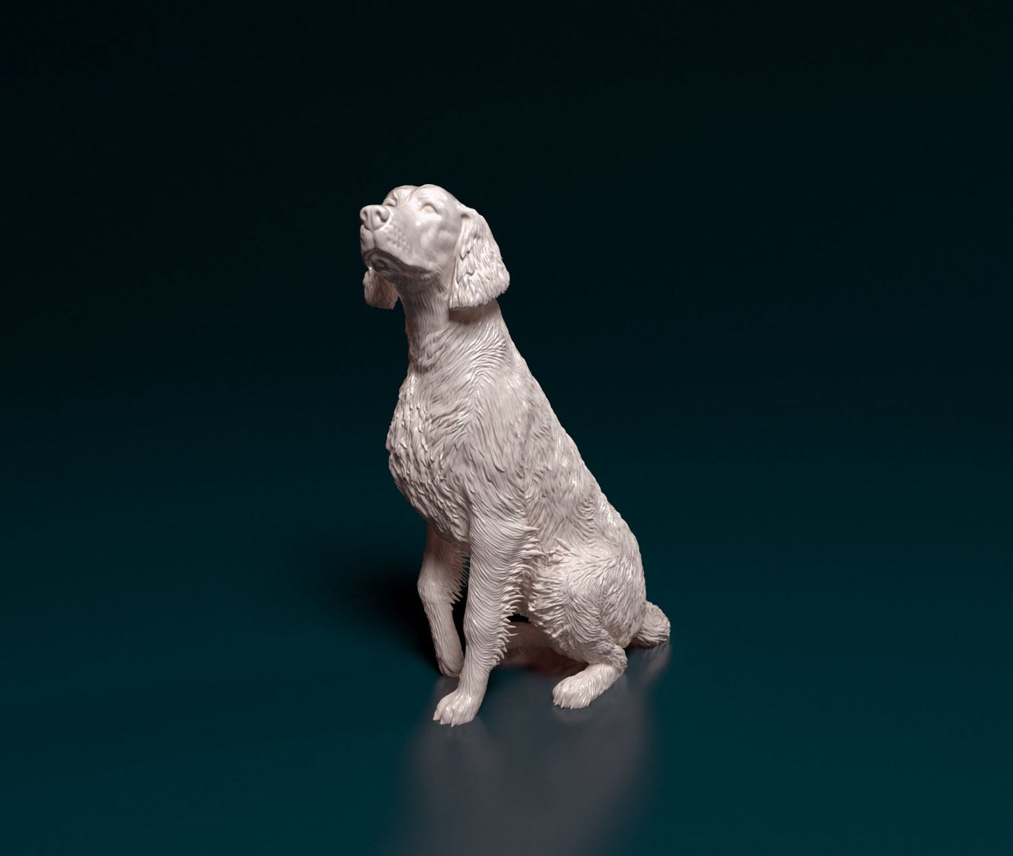 Irish red setter  artist resin - white resin ready to prep / paint ALL SCALES