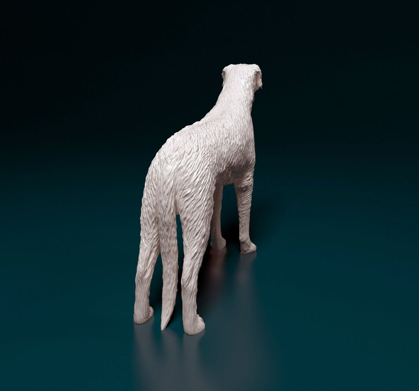 Irish wolfhound artist resin - white resin ready to prep / paint ALL SCALES
