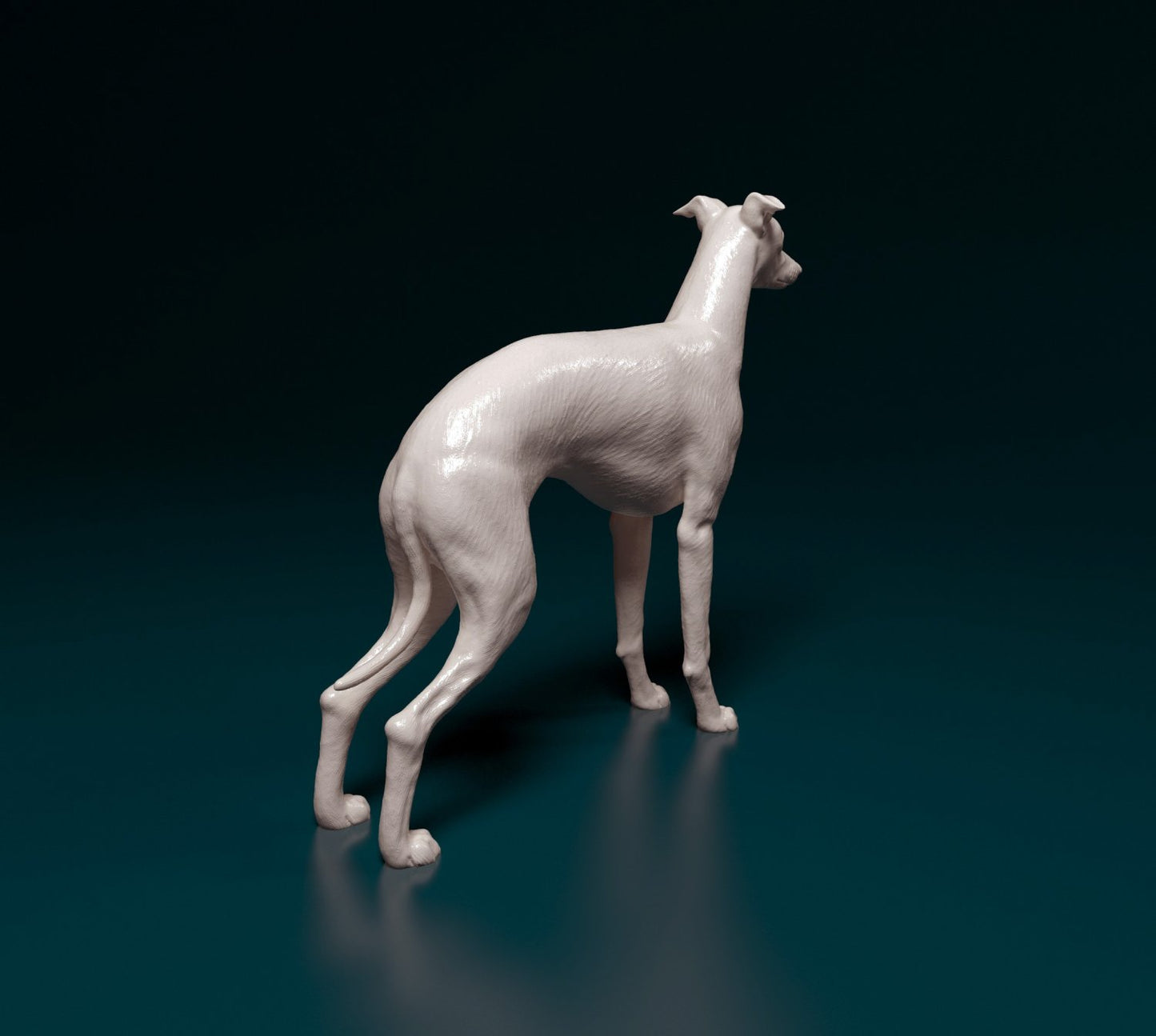 Italian grehound artist resin - white resin ready to prep / paint ALL SCALES