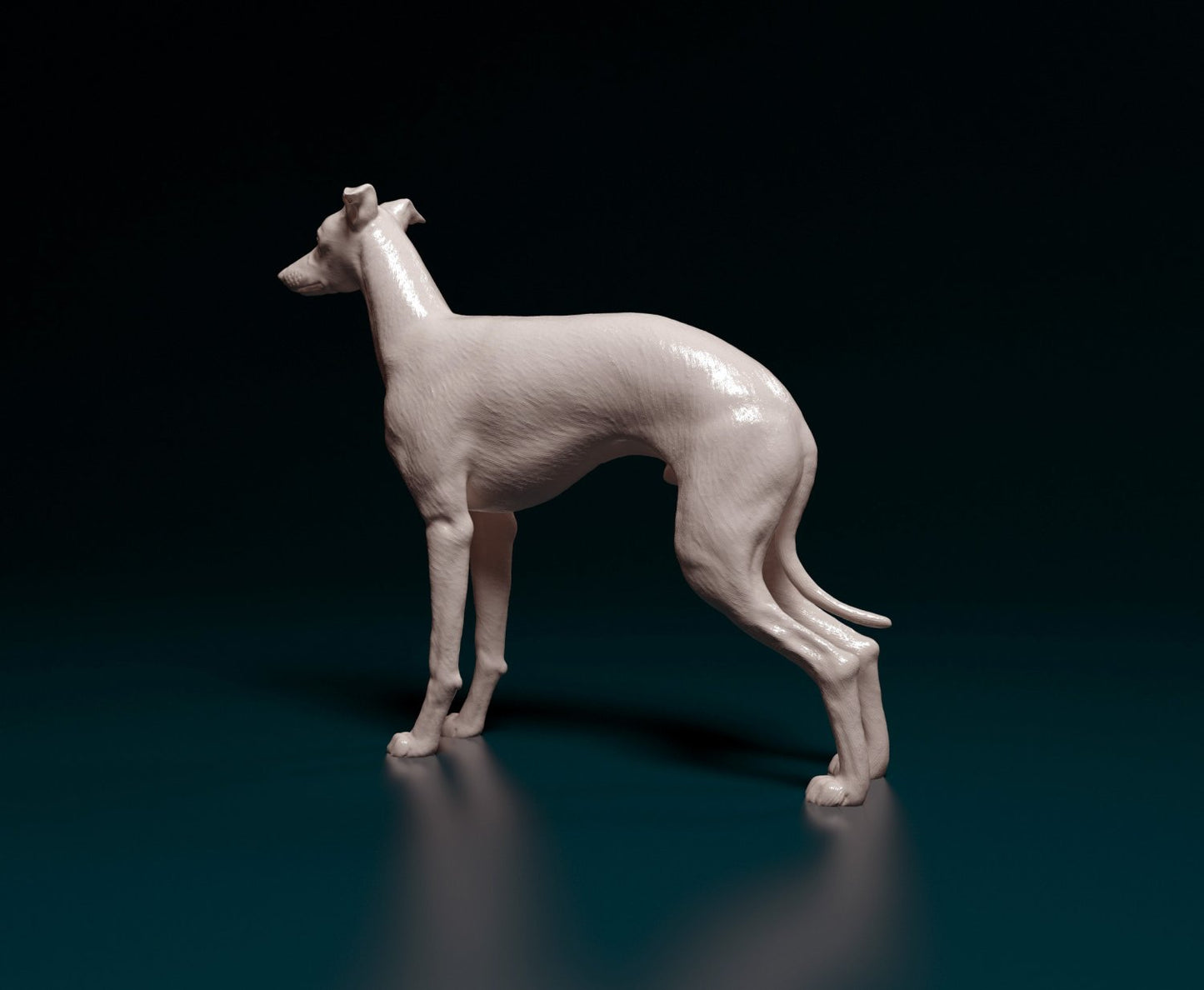 Italian grehound artist resin - white resin ready to prep / paint ALL SCALES
