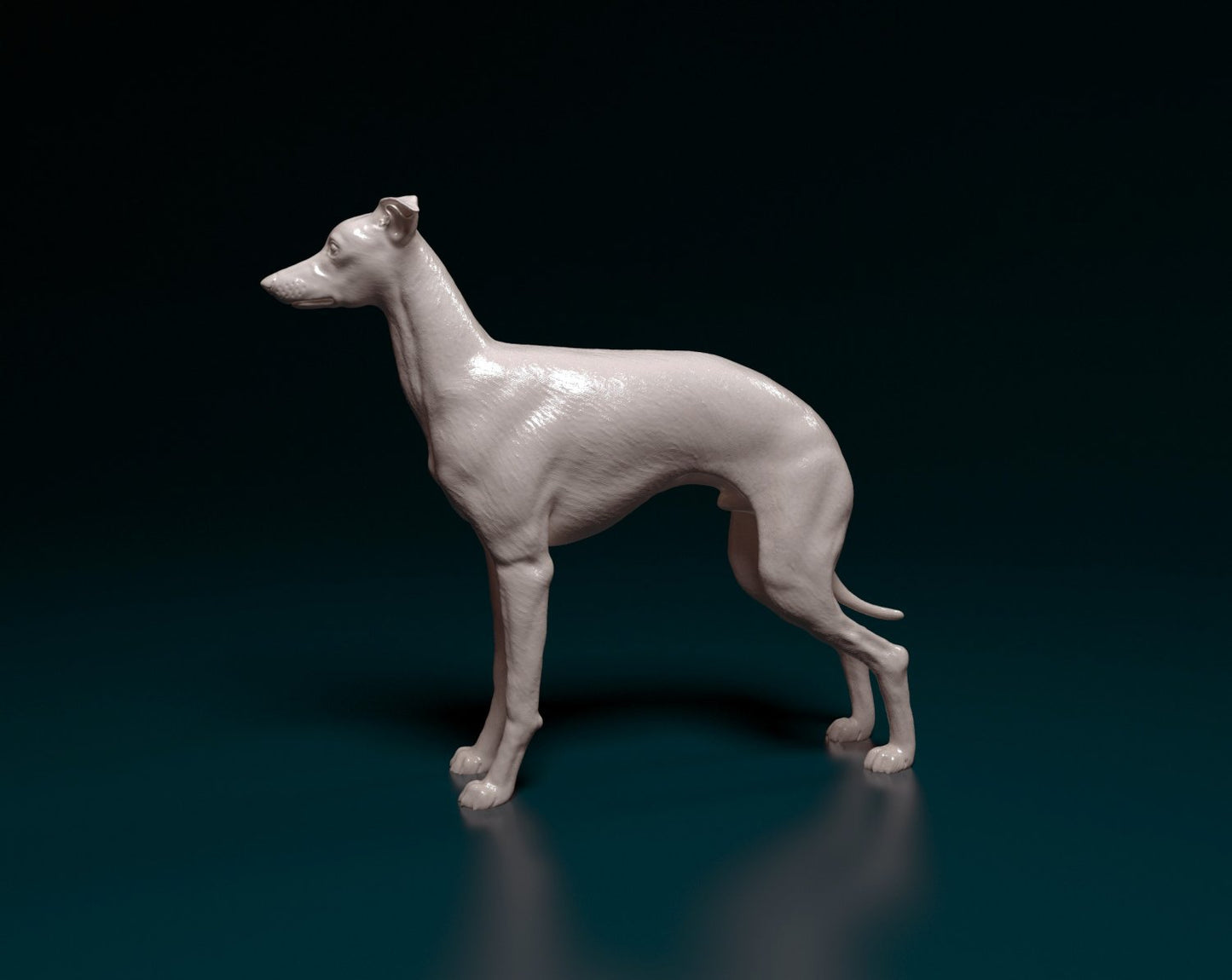 Italian grehound artist resin - white resin ready to prep / paint ALL SCALES