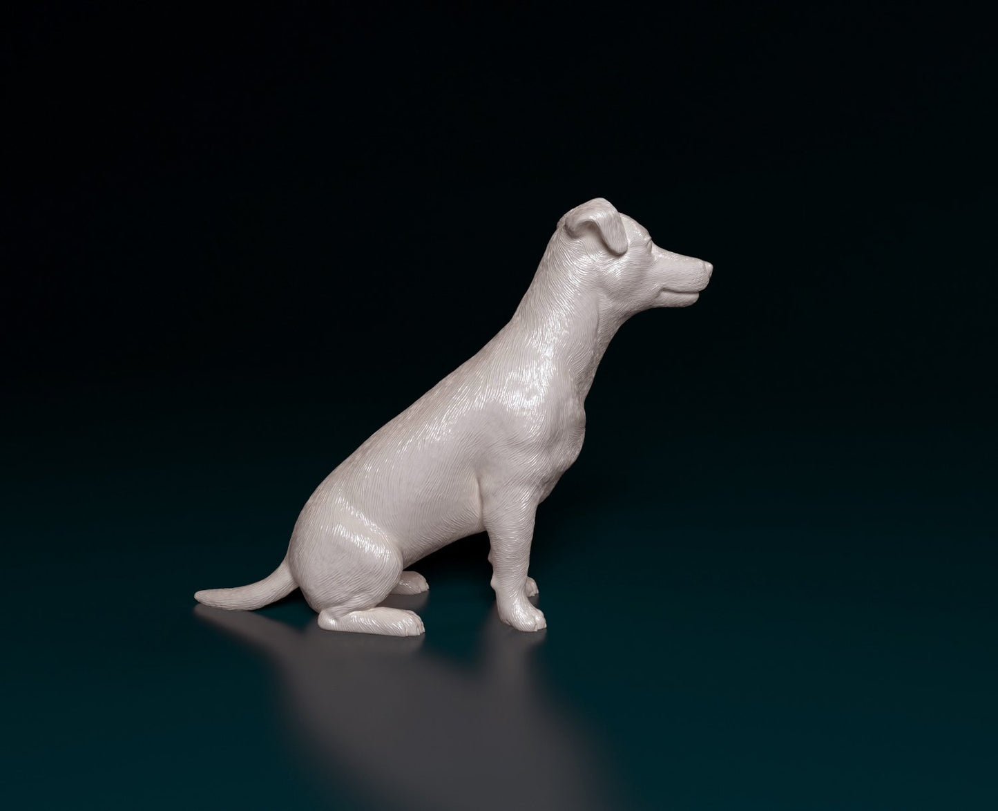 Jack Rusell cross artist resin - white resin ready to prep / paint ALL SCALES