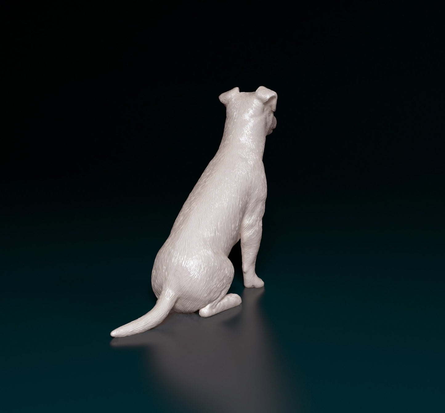 Jack Rusell cross artist resin - white resin ready to prep / paint ALL SCALES