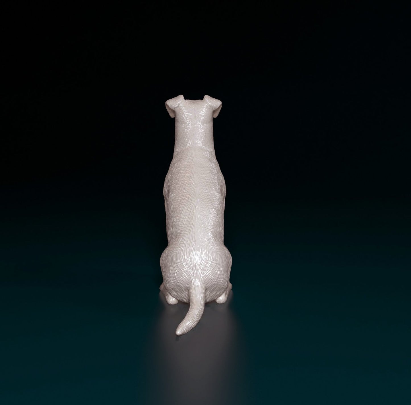Jack Rusell cross artist resin - white resin ready to prep / paint ALL SCALES